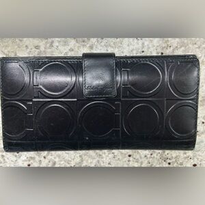 Salvatore Ferragamo black long wallet